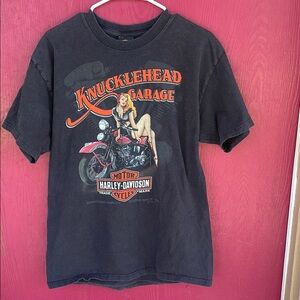 Harley-Davidson KNUCKLEHEAD Black Graphic T-Shirt  NEW HAMPSHIRE 2010